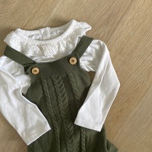 baby cat & jack | long sleeve shirt with sweater romper